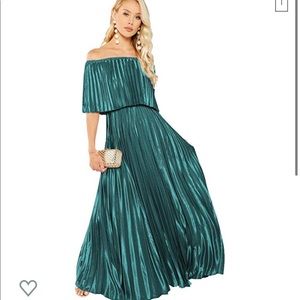 Green maxi dress